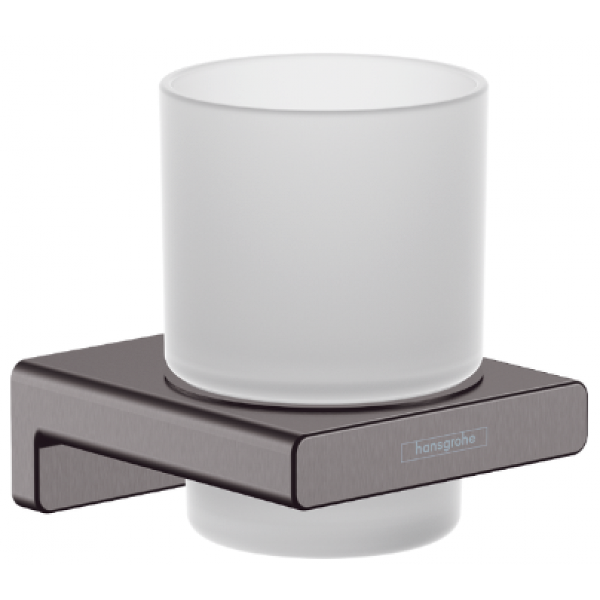 Hansgrohe 41749347 AddStoris 牙刷筒 - 拉絲黑鉻，壁掛式